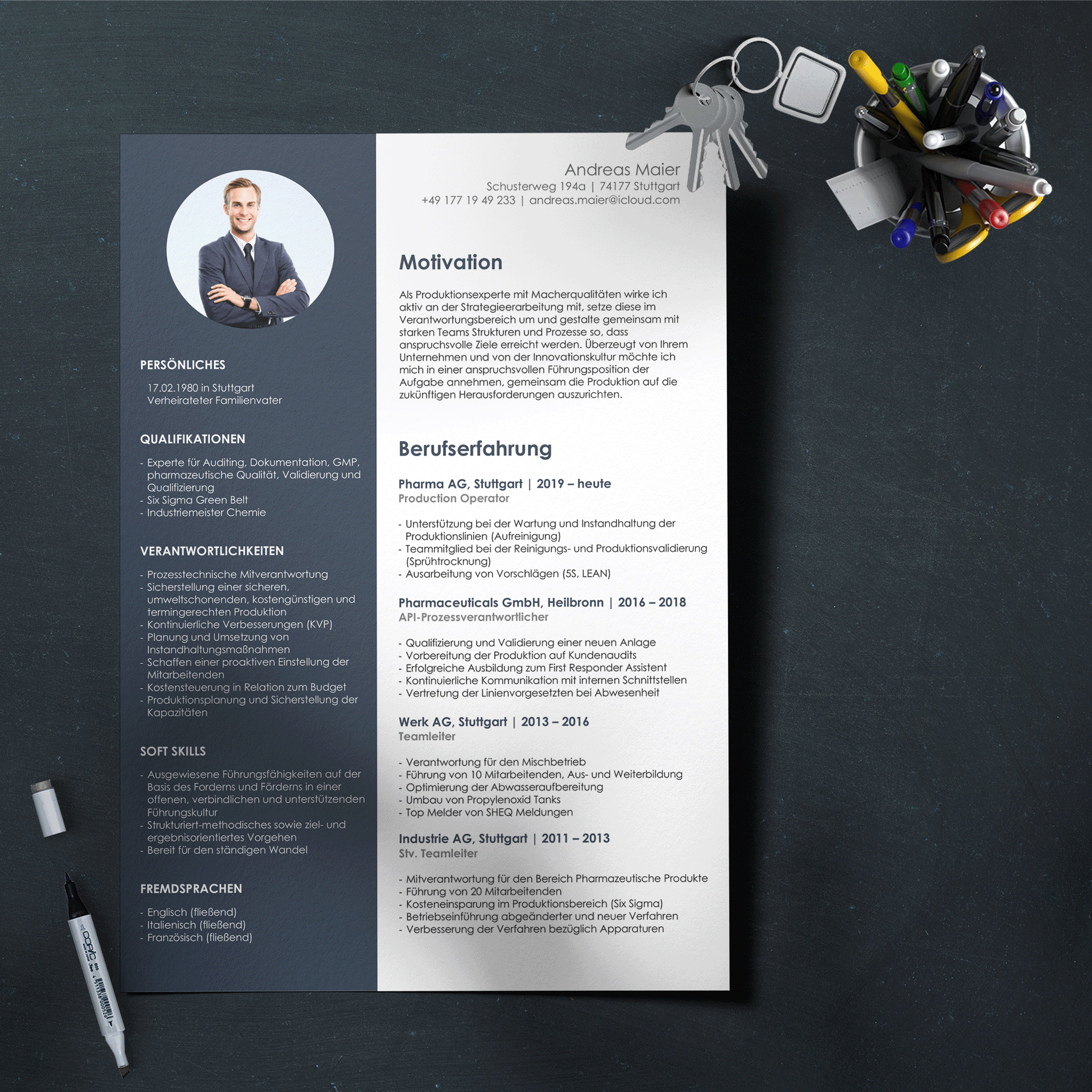 OnePager Akademiker & Führungskräfte