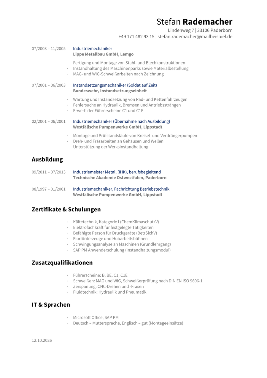 Professionelle Bewerbung von Bewerbung Schreiber, Beispiel 4, Seite 4